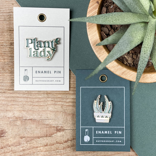 Plant Lady Enamel Pin