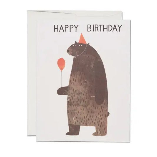 Party Bear Birthday Greeting Card