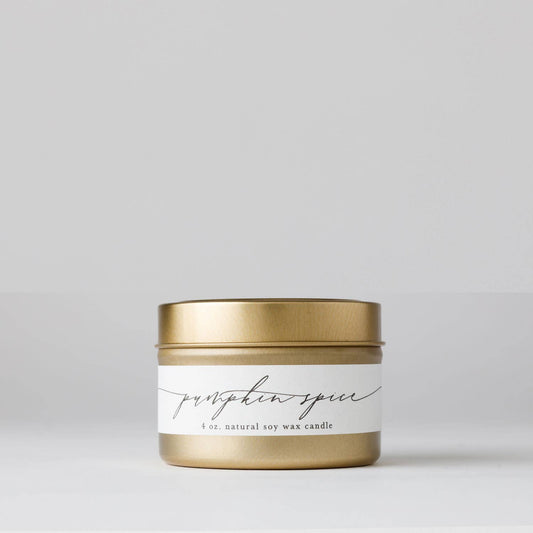 Pumpkin Spice : Tin Soy Candle