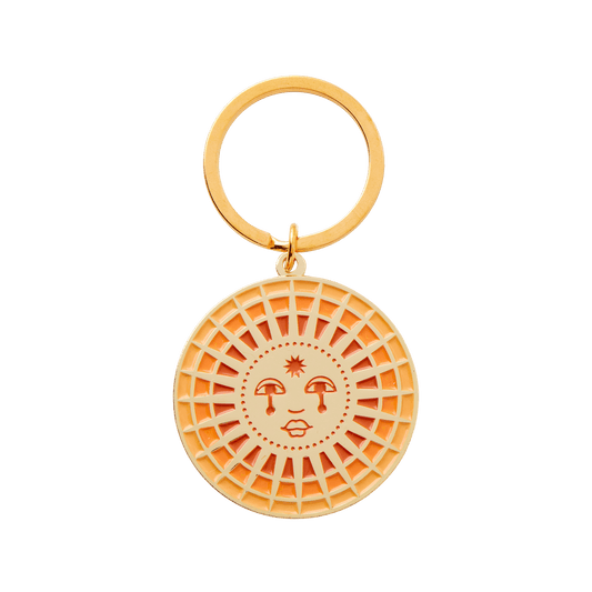 Sun Enamel Keychain