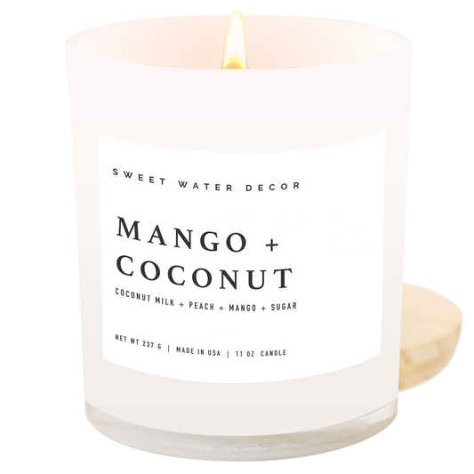Mango and Coconut 11 oz Soy Candle