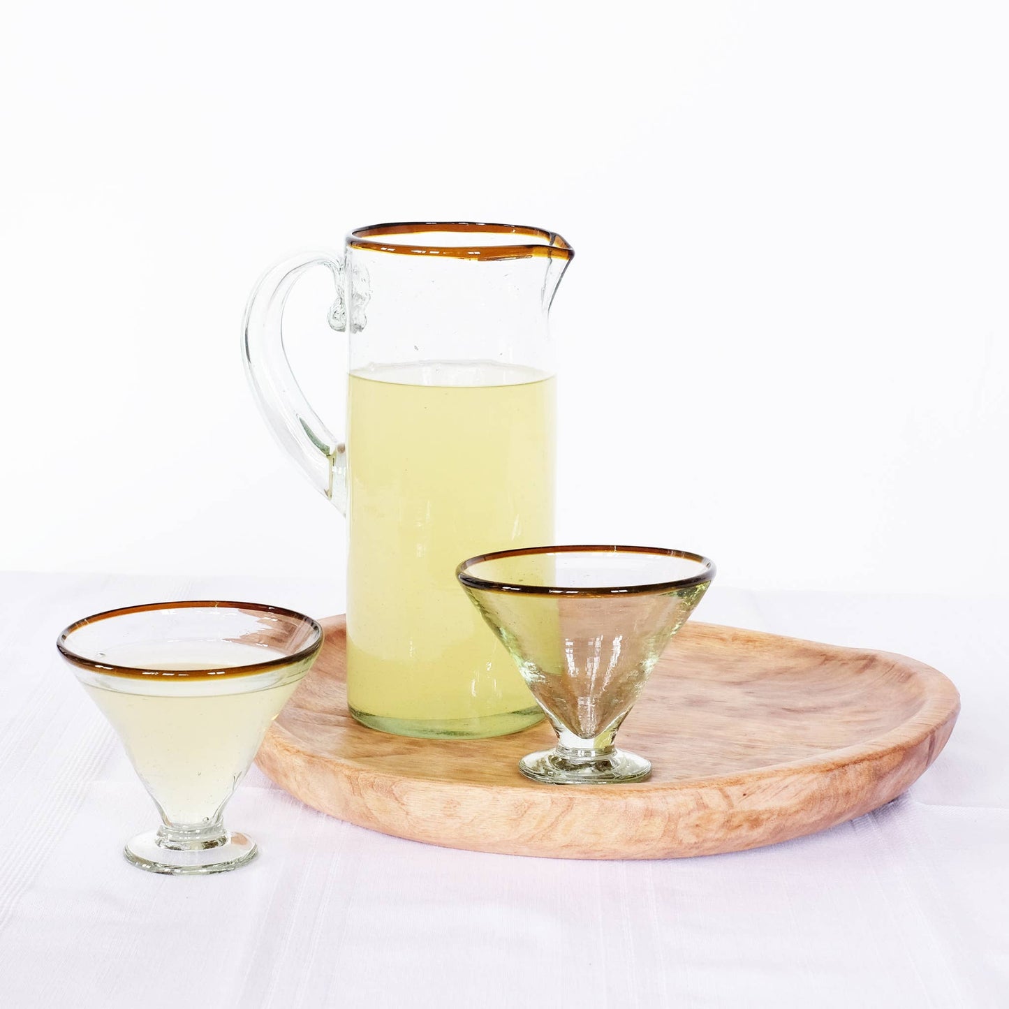 14"Ola Handmade Wood Platter Serving Tray