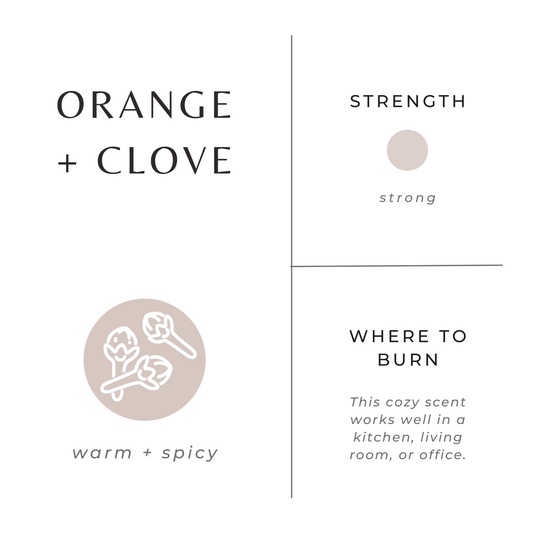 Mini Soy Candles - 2 oz: Orange + Clove