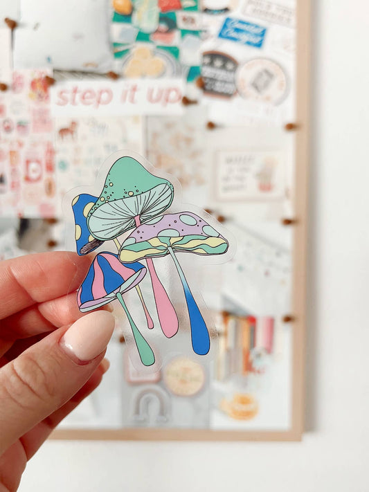 Mushroom Vinyl Sticker (Multi-Colored)
