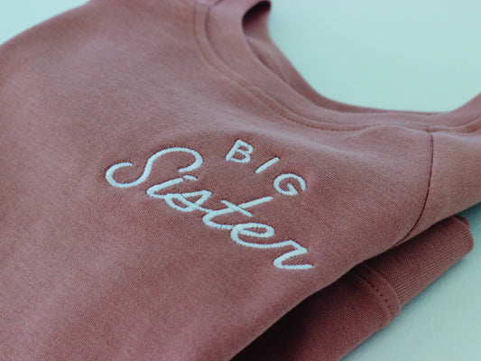 Big Sister Organic Pullover for Babies and Kids: 4T