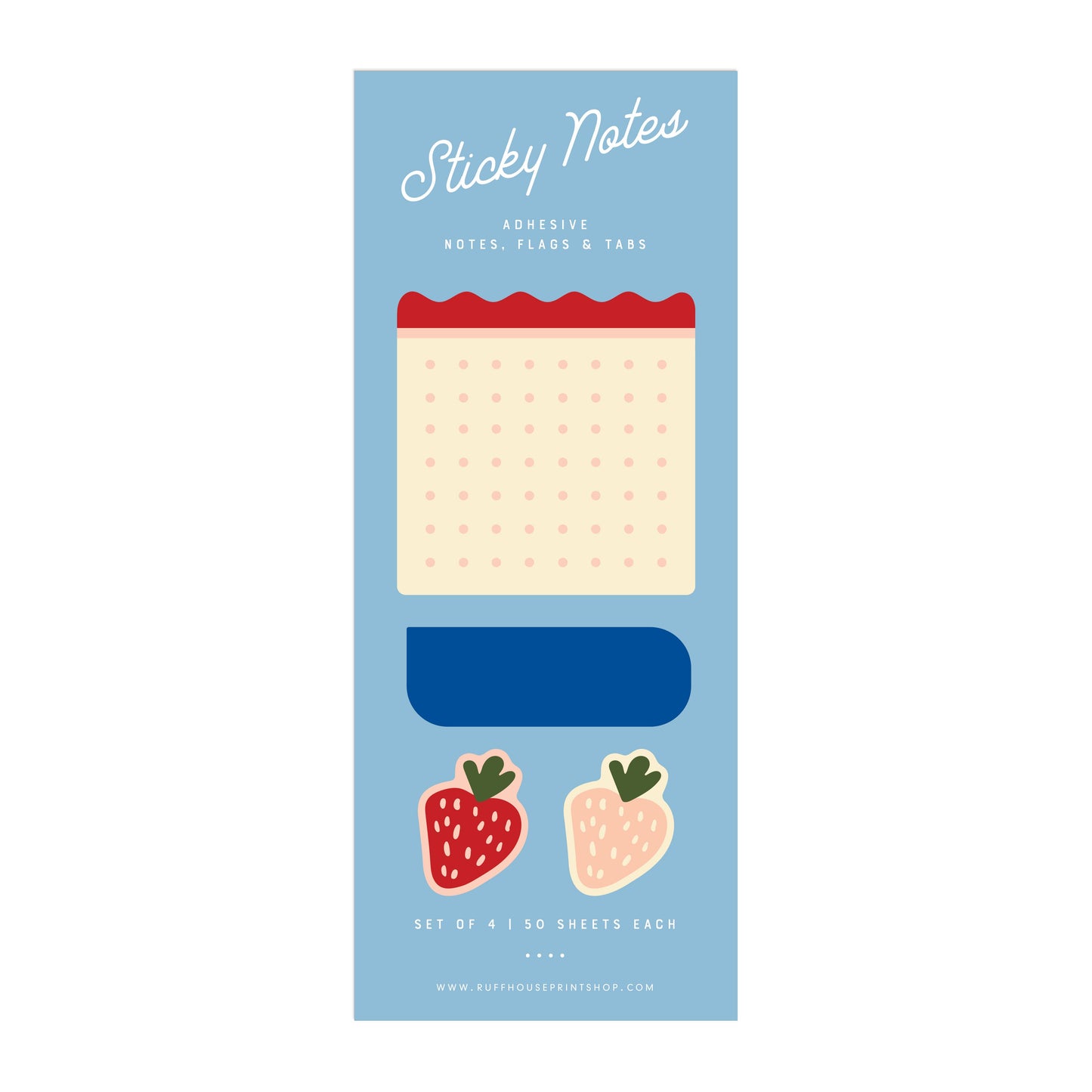Strawberry Sticky Note Set - Page Flags and Tabs