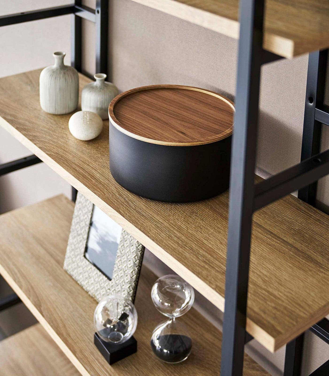 Storage Case - Tall - Steel + Wood: White
