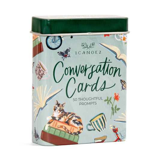 Bookish Conversation Starters - Deck of Cards + Storage Tin