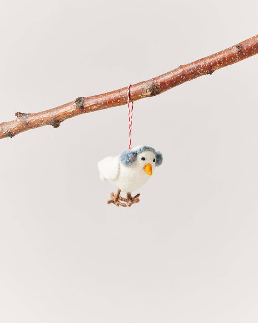 Felted Bird Ornament: Tinsel