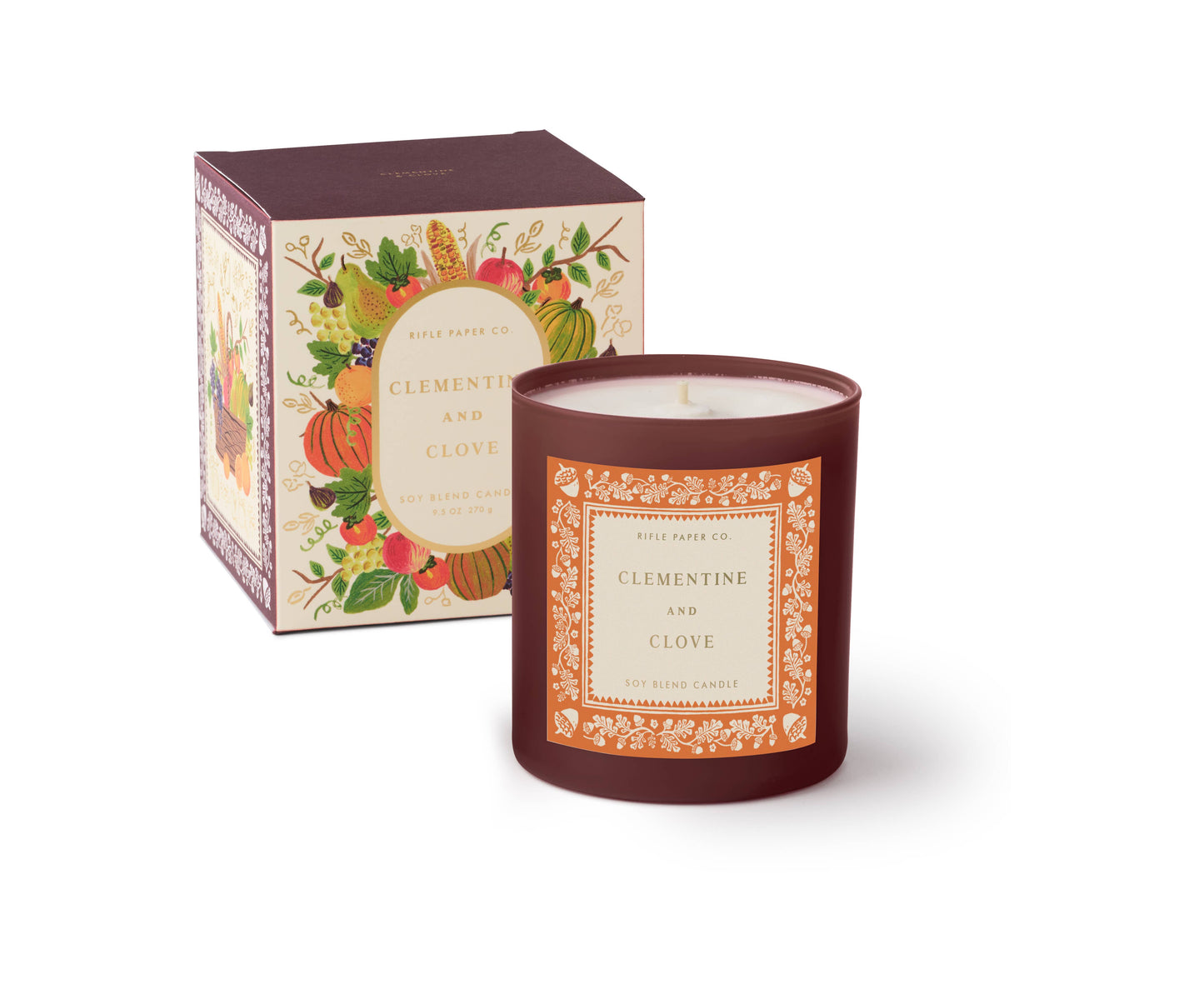 Clementine & Clove 9 oz Glass Candle