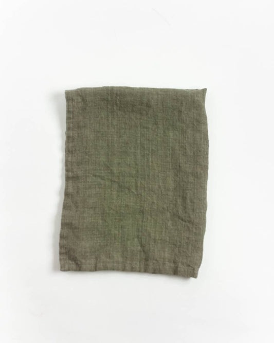 Stone Washed Linen Tea Towel | 18" x 26": Sage