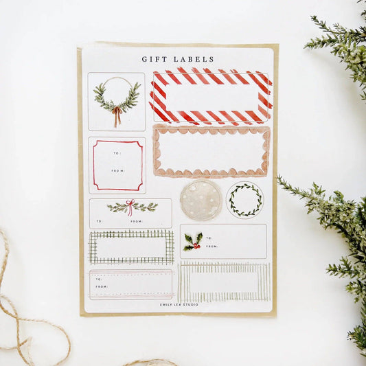 Christmas Gift Tag Labels