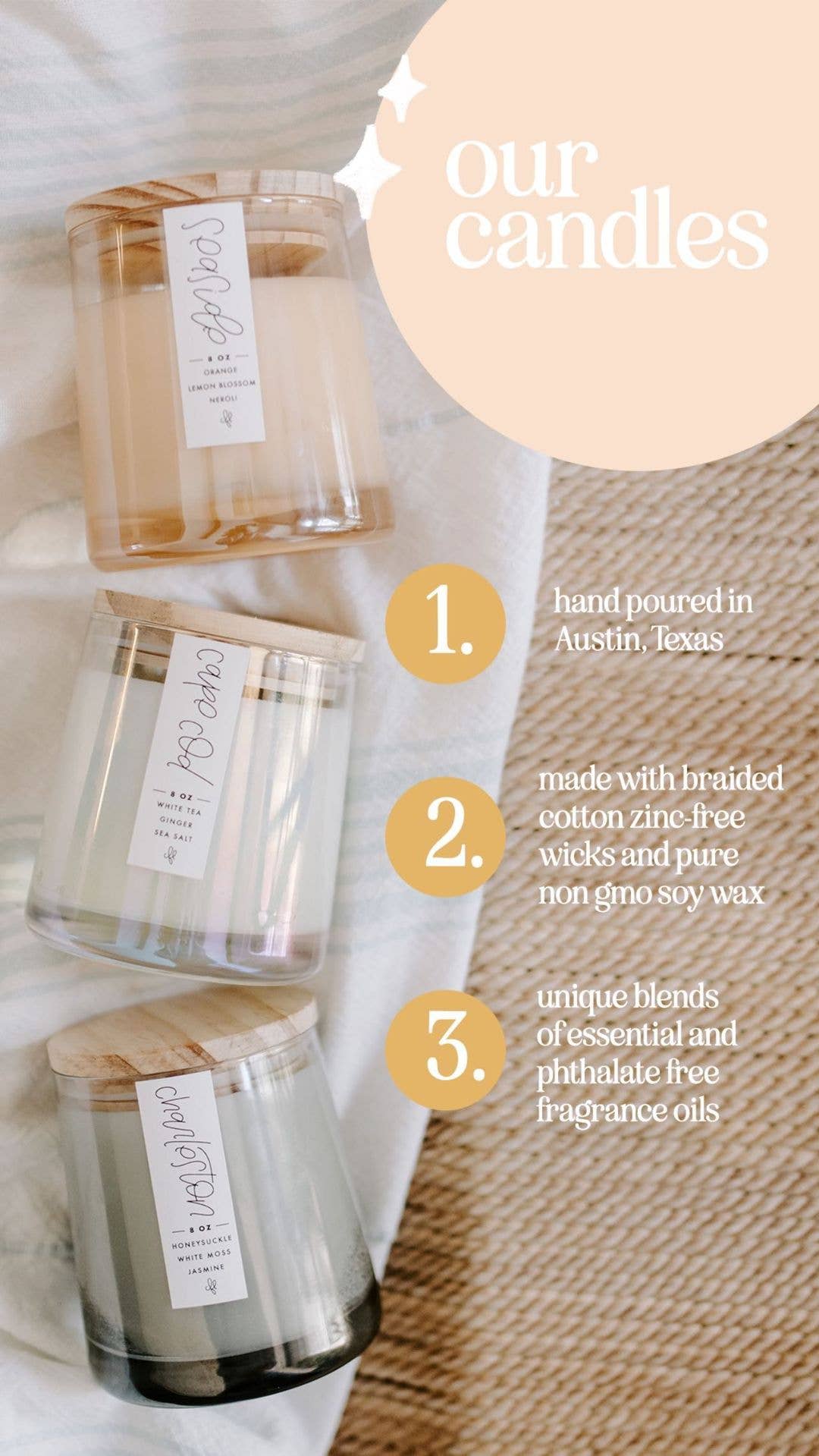 Maui Candle: 8oz (Sea Salt, Coconut)