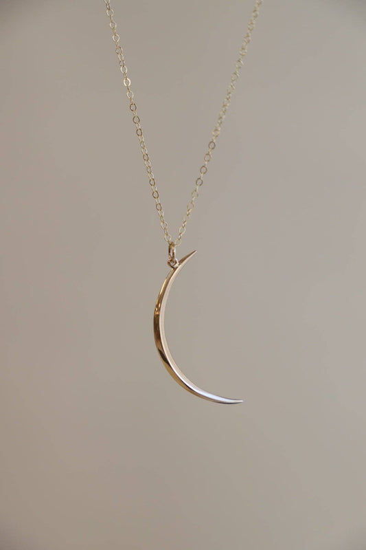 CRESCENT NECKLACE: Gold