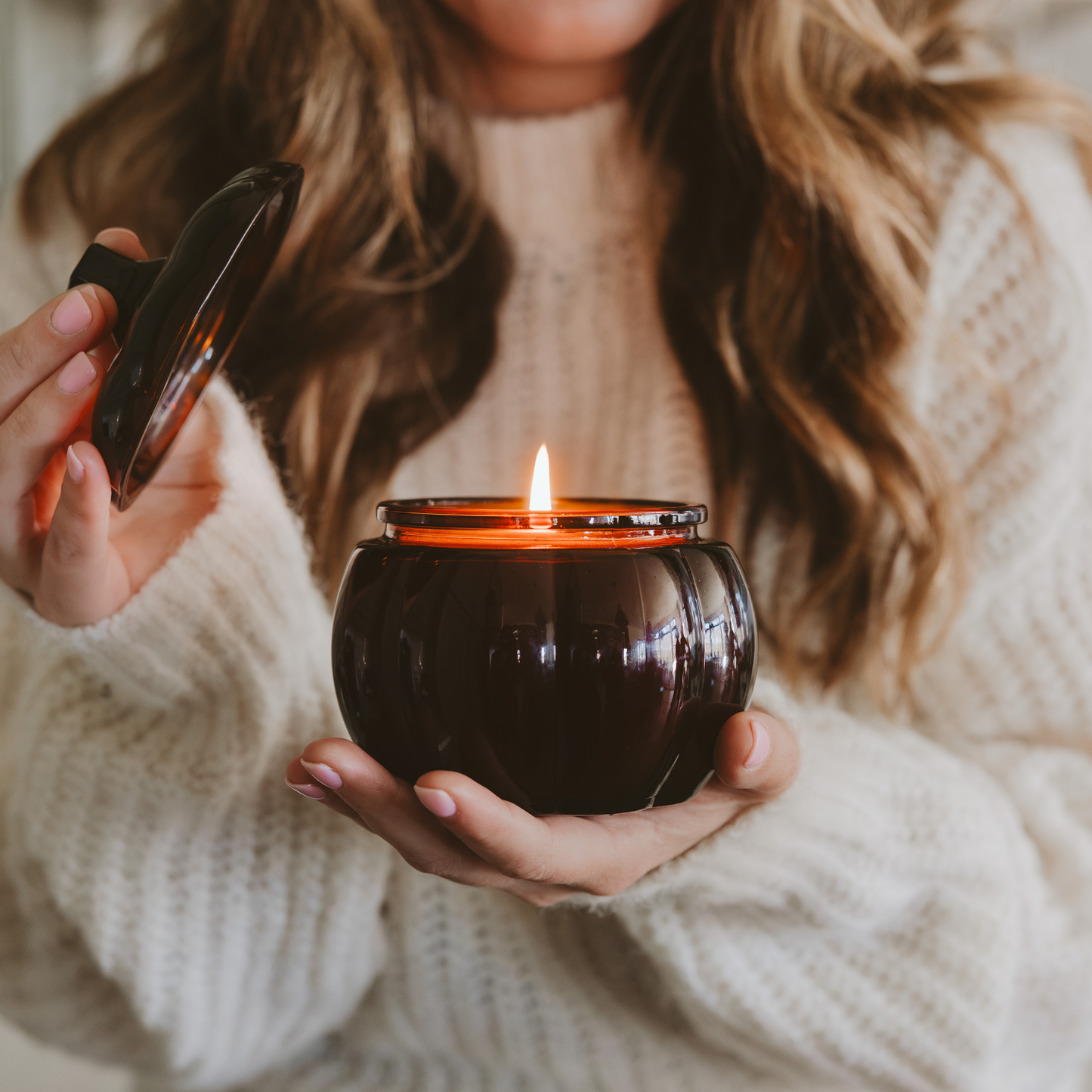 Hello Fall Soy Candle - 20oz Pumpkin Jar - Fall Decor
