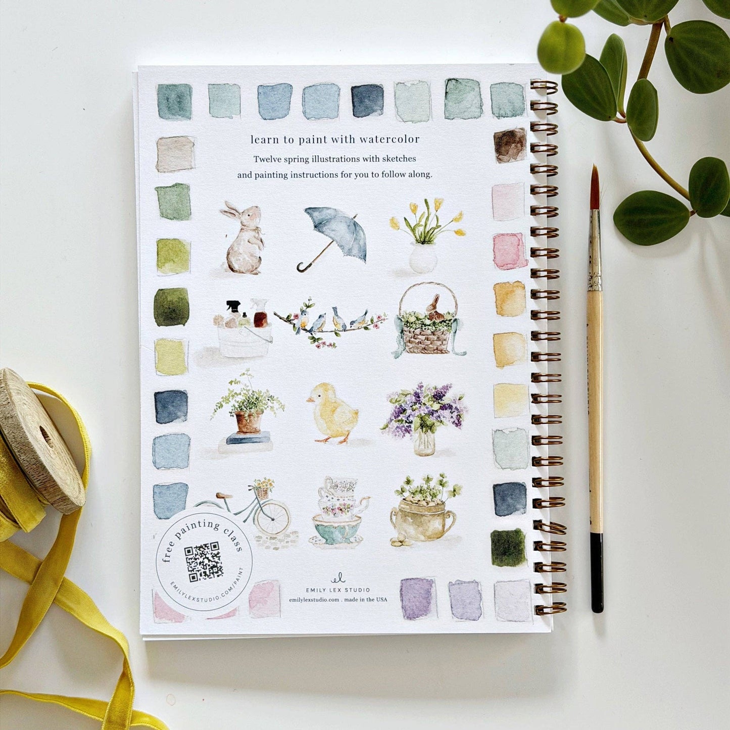 Spring watercolor workbook