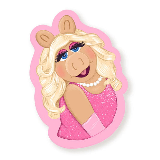 Miss Pig Puppet Mwah Vinyl Sticker