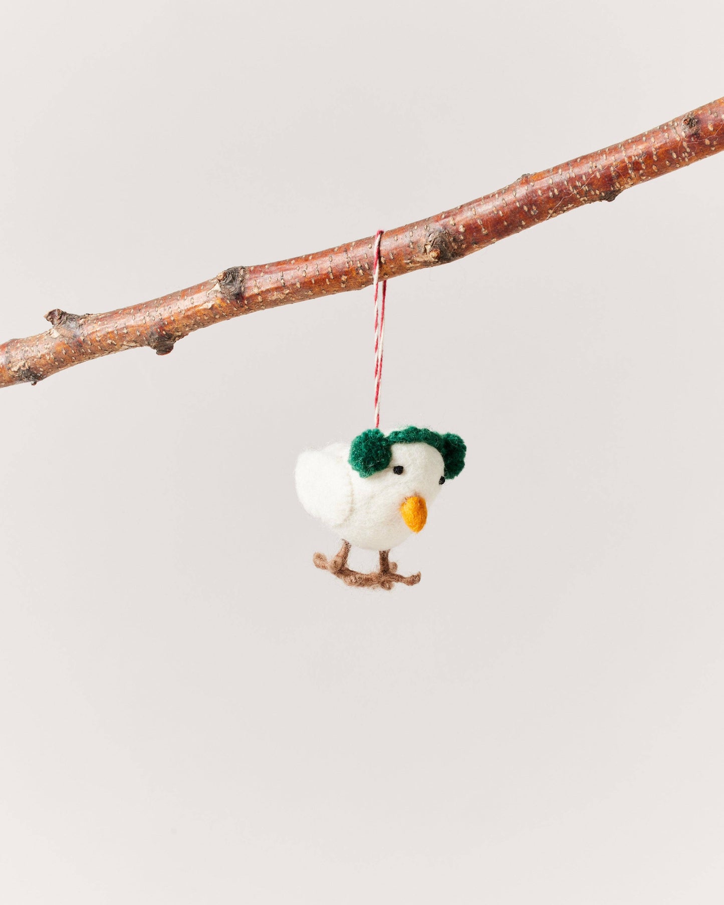 Felted Bird Ornament: Tinsel