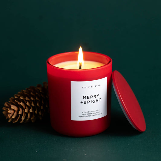 Limited Edition - Merry + Bright Candle- Fir, Clementine & Clove