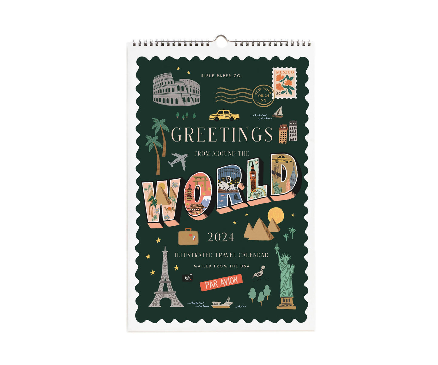 2024 Greetings From Around the World Wall Calendar