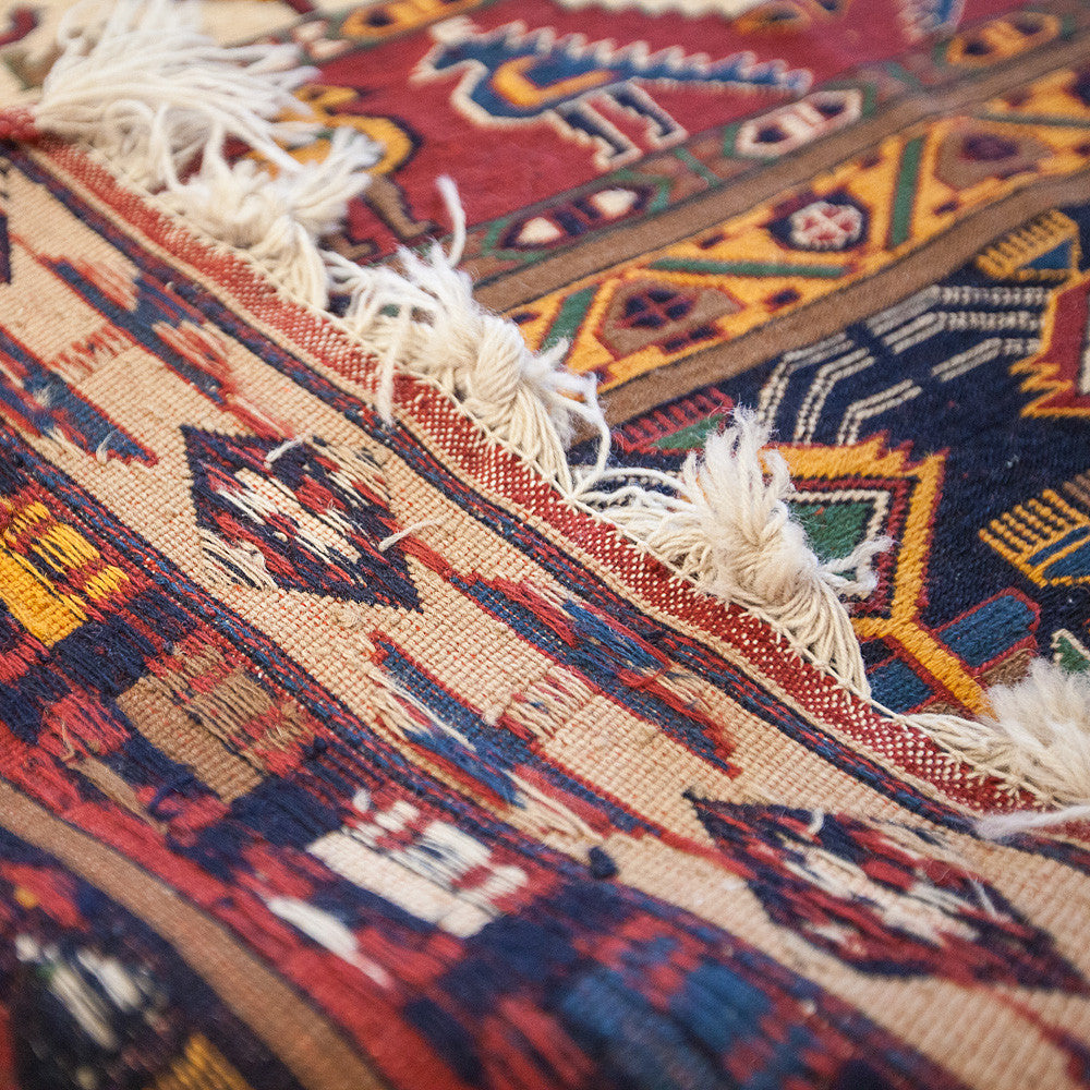 Suzani Afshar Hand-Knotted Rug (7.2 x 6.4)