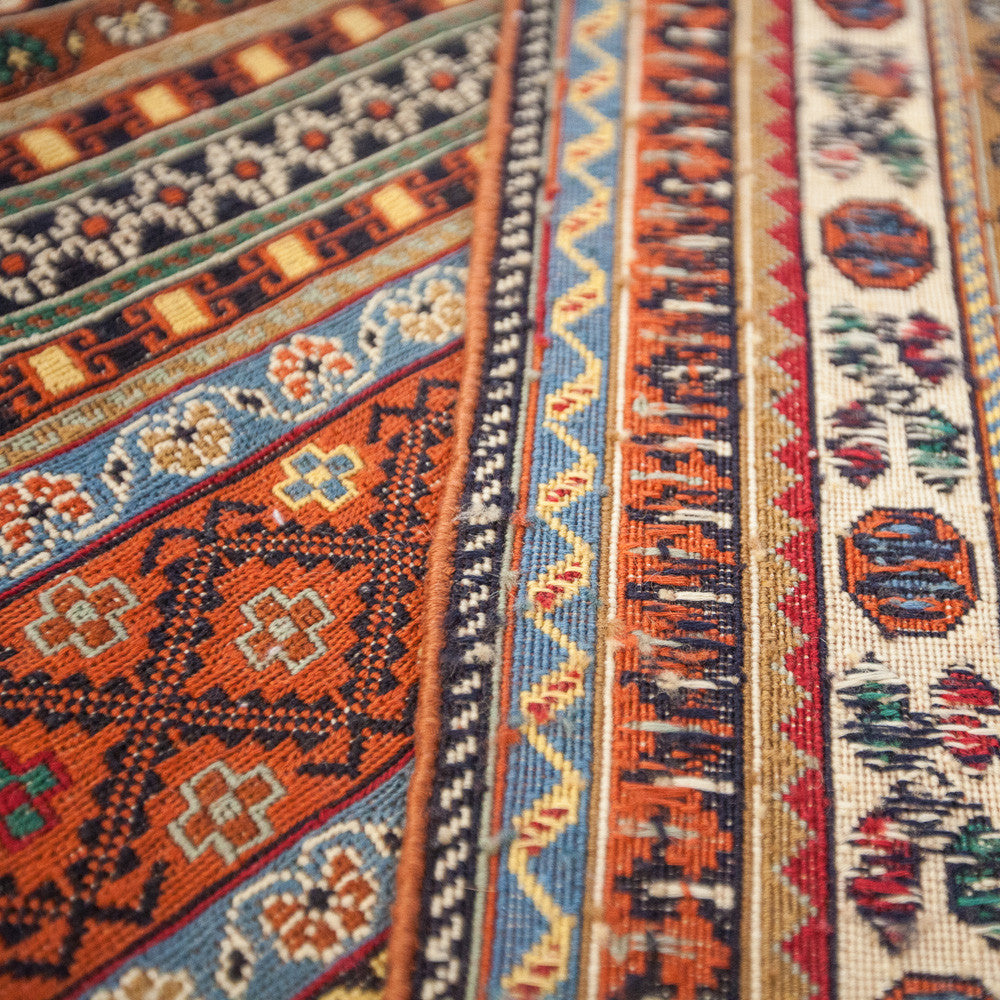 Suzani Afshar Hand-Knotted Rug (9' 6" x 6' 9")