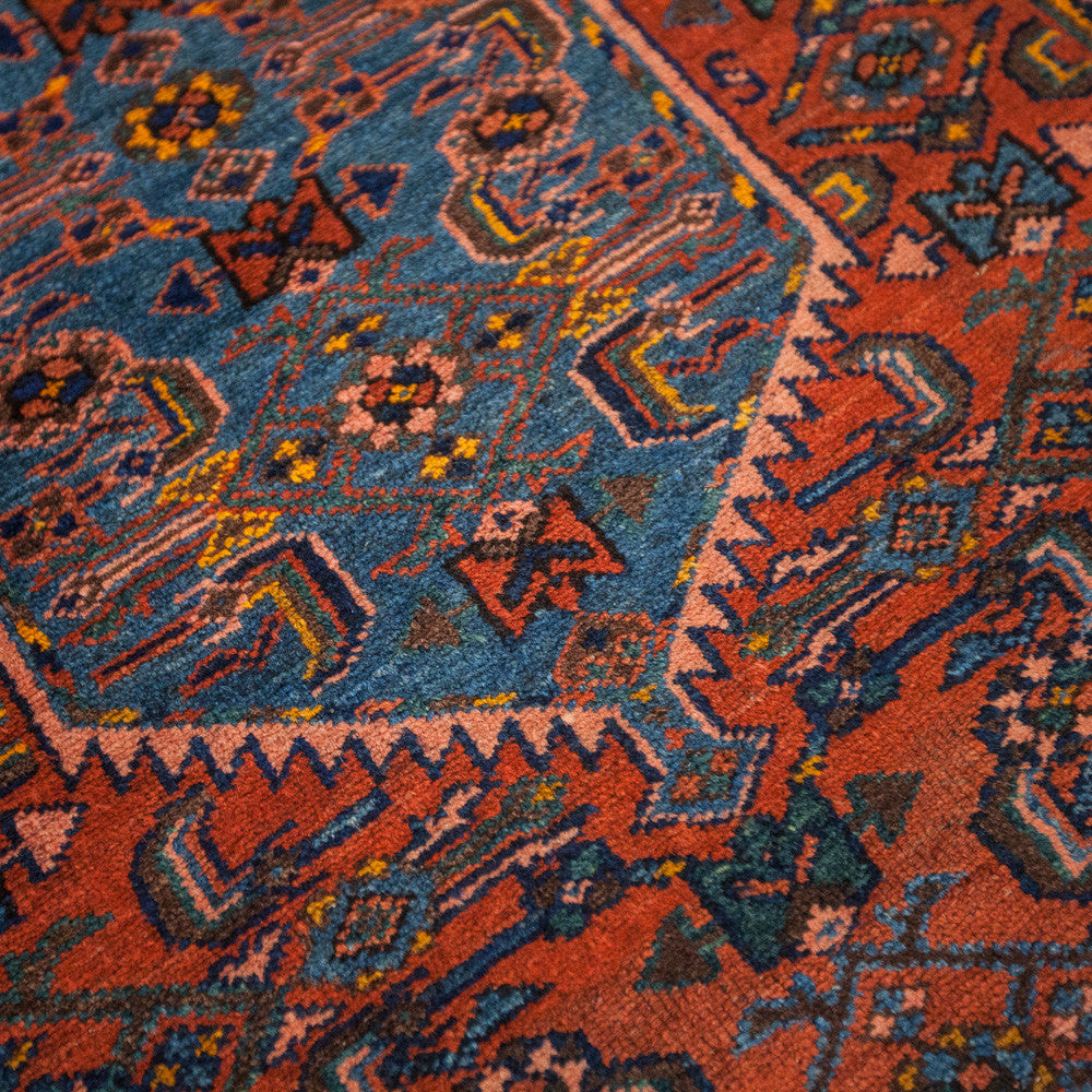 Antique Persian Bijar Hand-Knotted Rug