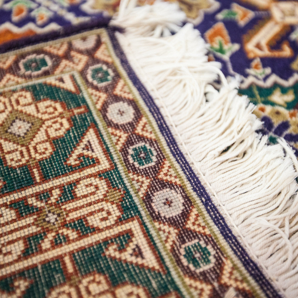 Persian Tabriz Hand-Knotted Geometric Rug