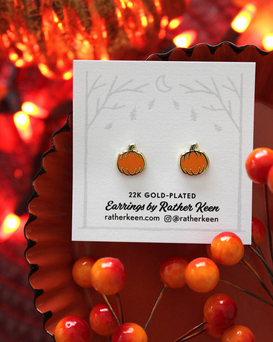 Pumpkin Stud Earrings