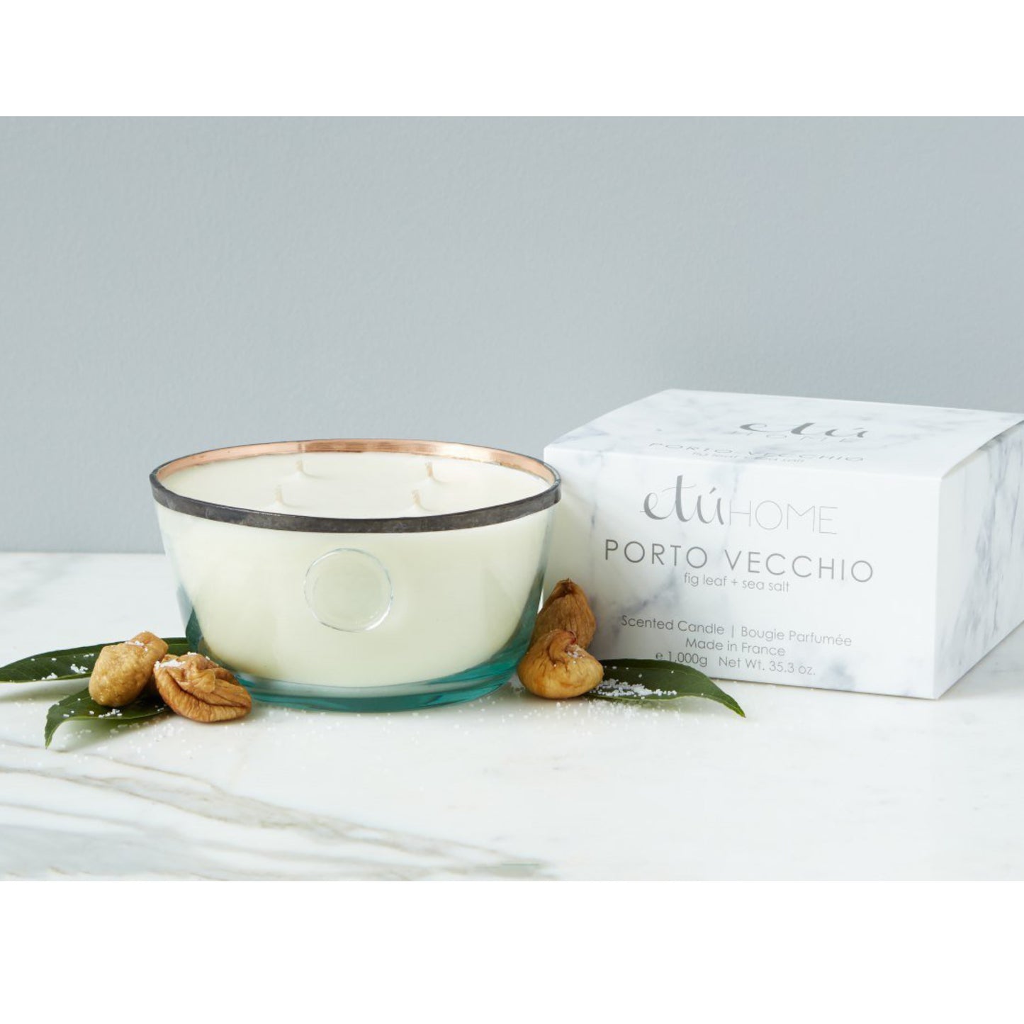 Porto Vecchio Fig Leaf and Sea Salt Candle, Large DAMAGED