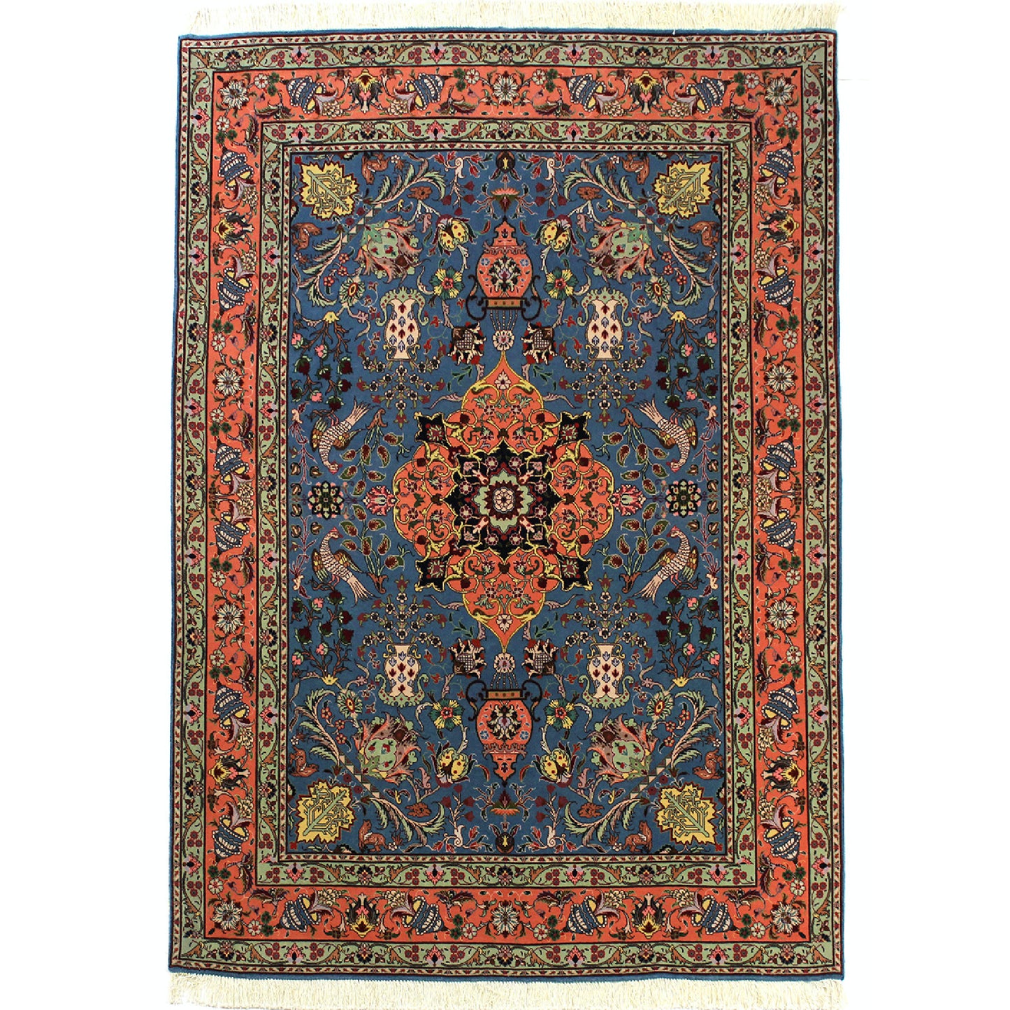 Tabriz Hand-Knotted Medallion Rug