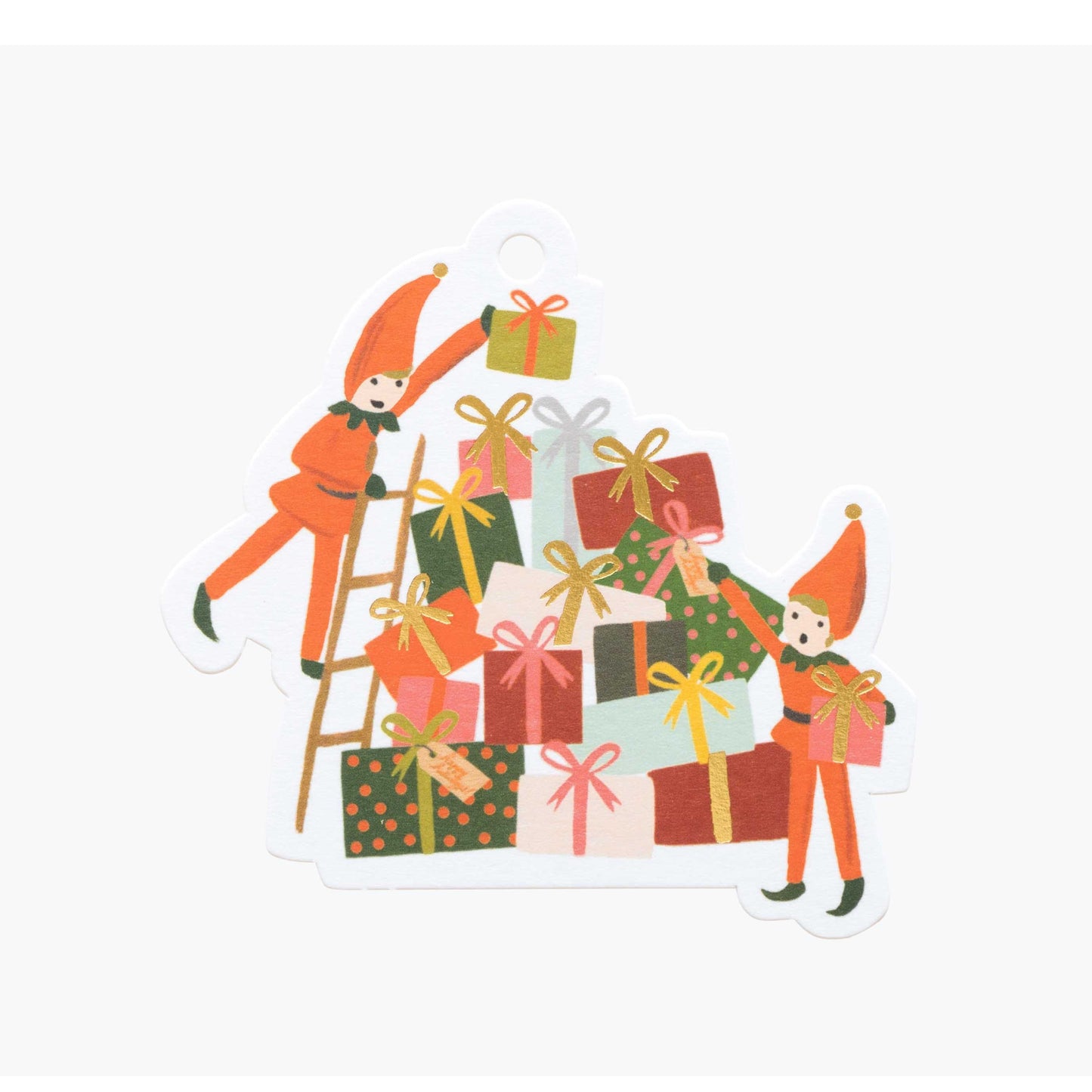 Elves Die-Cut Gift Tag