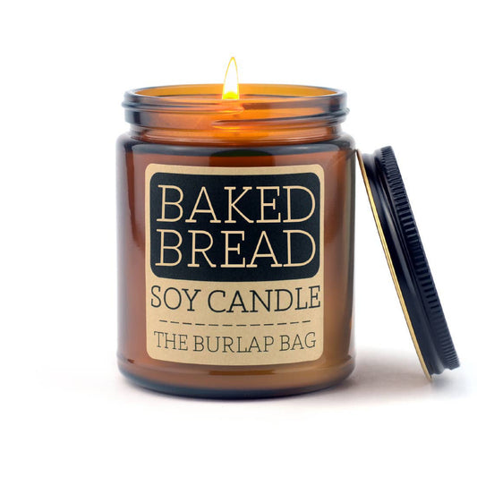 Burlap Bag Baked Bread Soy Candle
