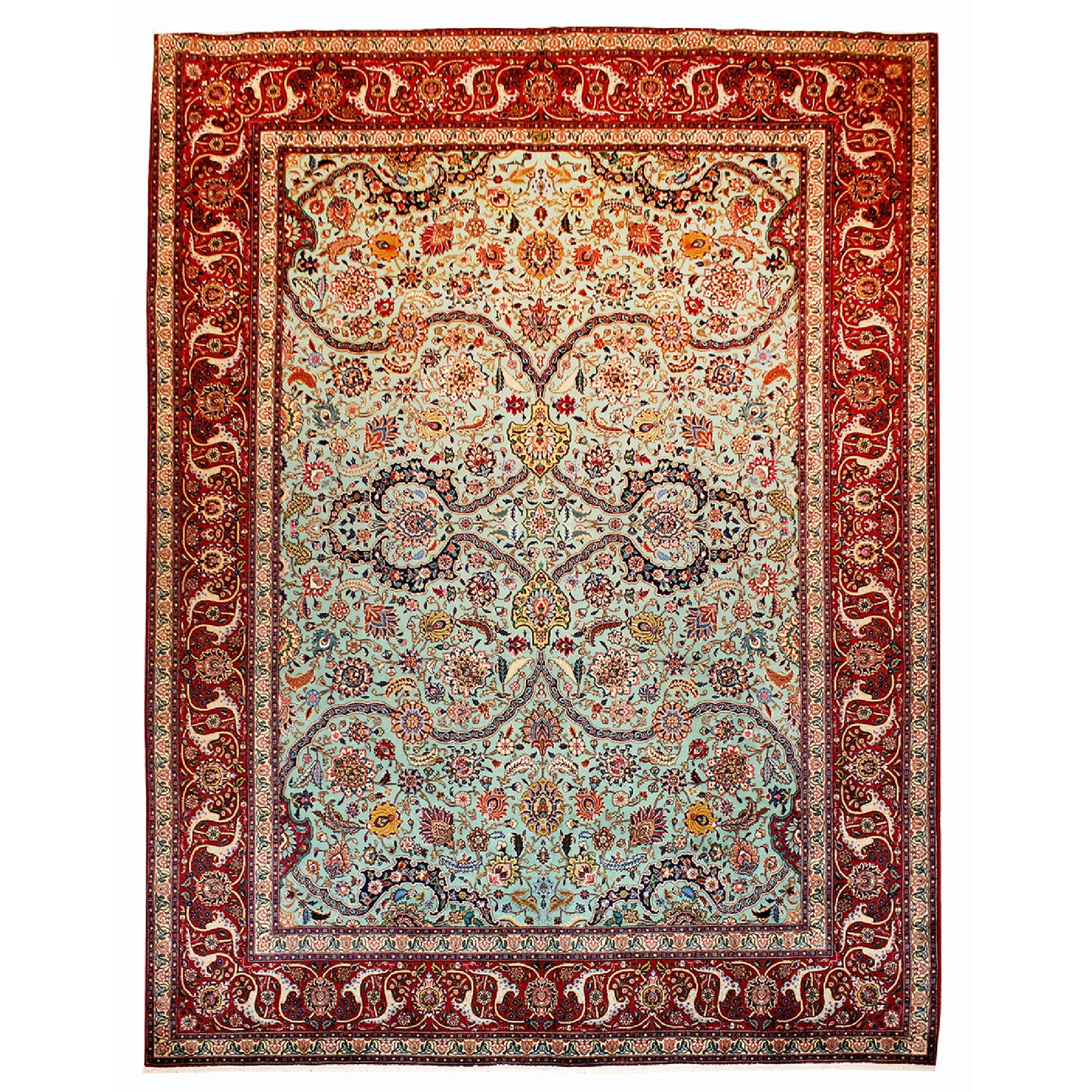 Tabriz Hand-Knotted Eslimi Rug