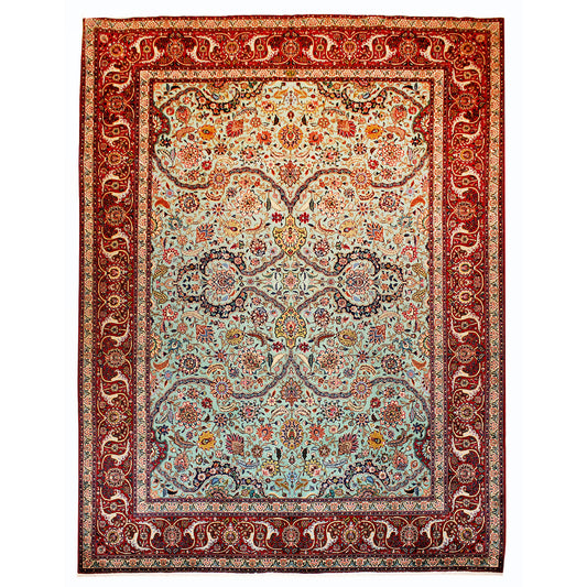 Tabriz Hand-Knotted Eslimi Rug
