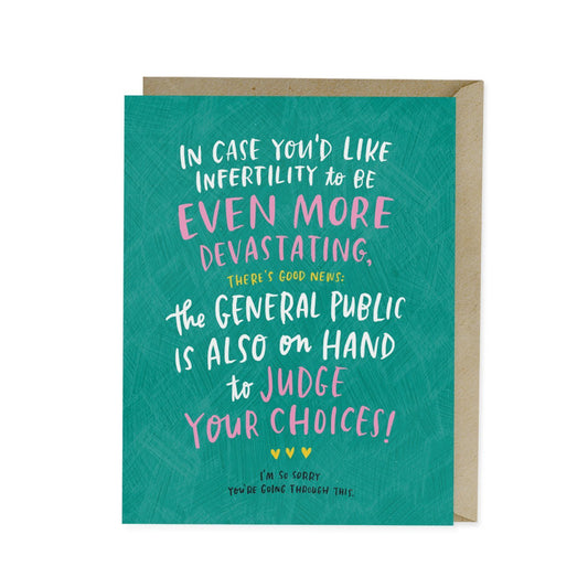 Infertility Judging Empathy Card