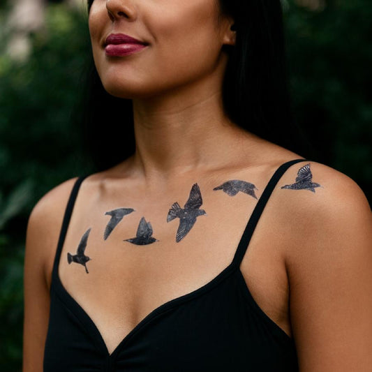 European Starling Temporary Tattoo