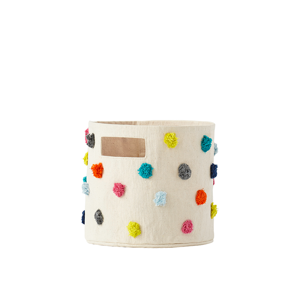 Rainbow Pom Pom Basket