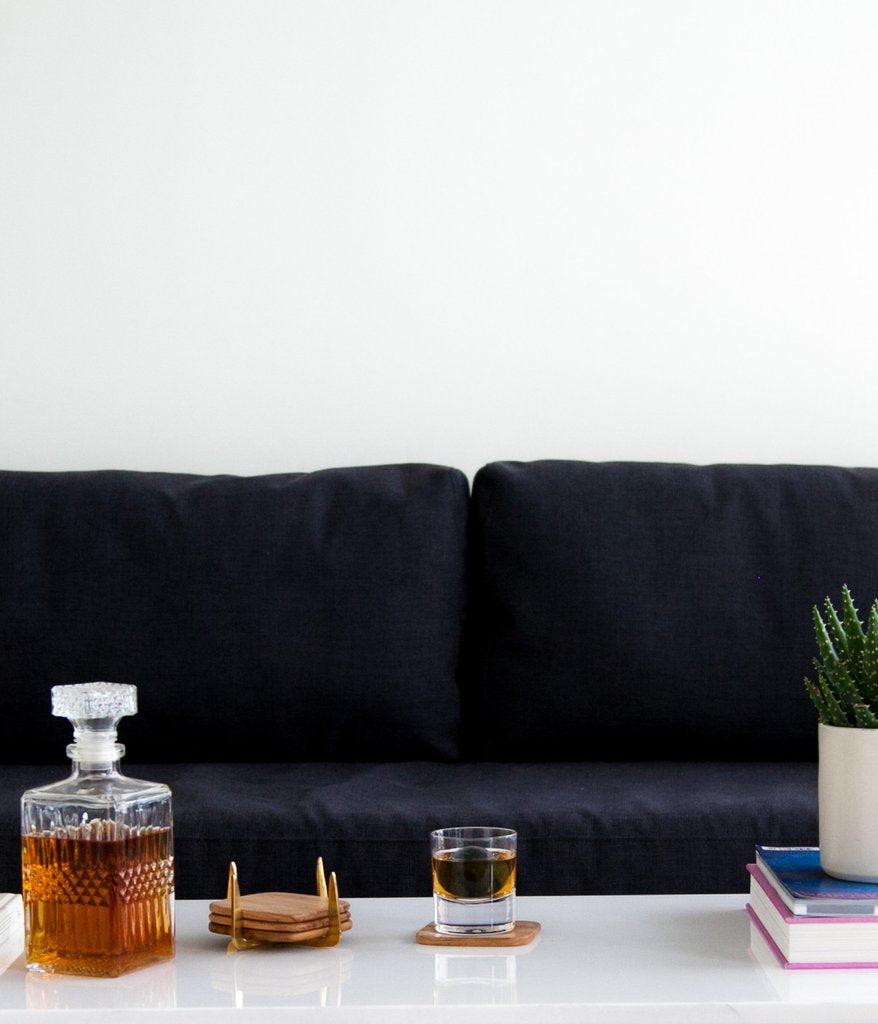 PURE BRASS & TEAK COASTER SET