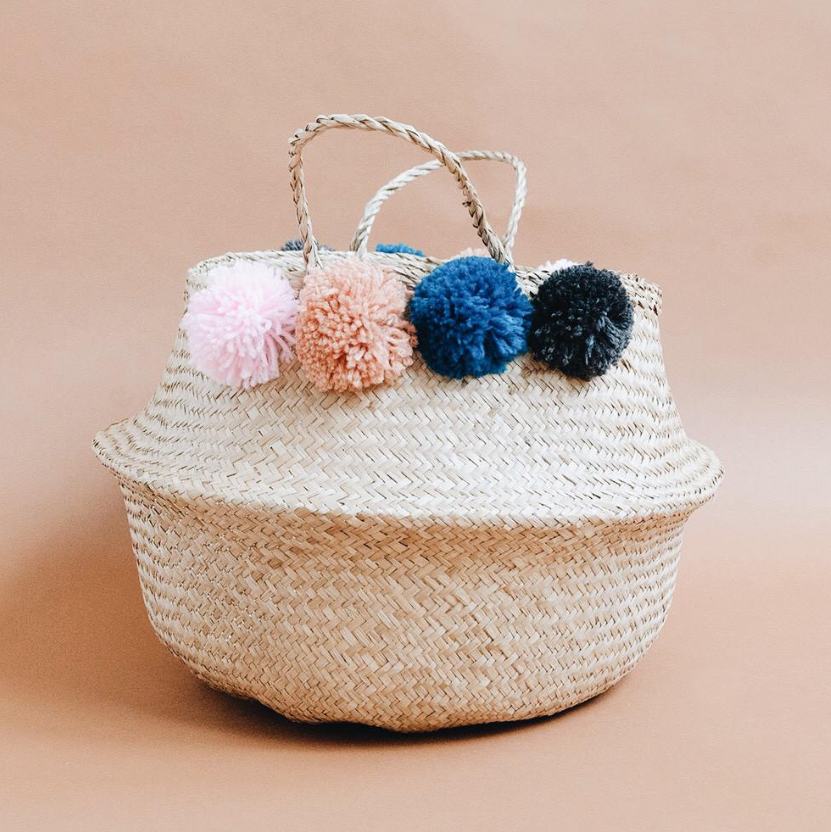 Pom Pom Belly Basket