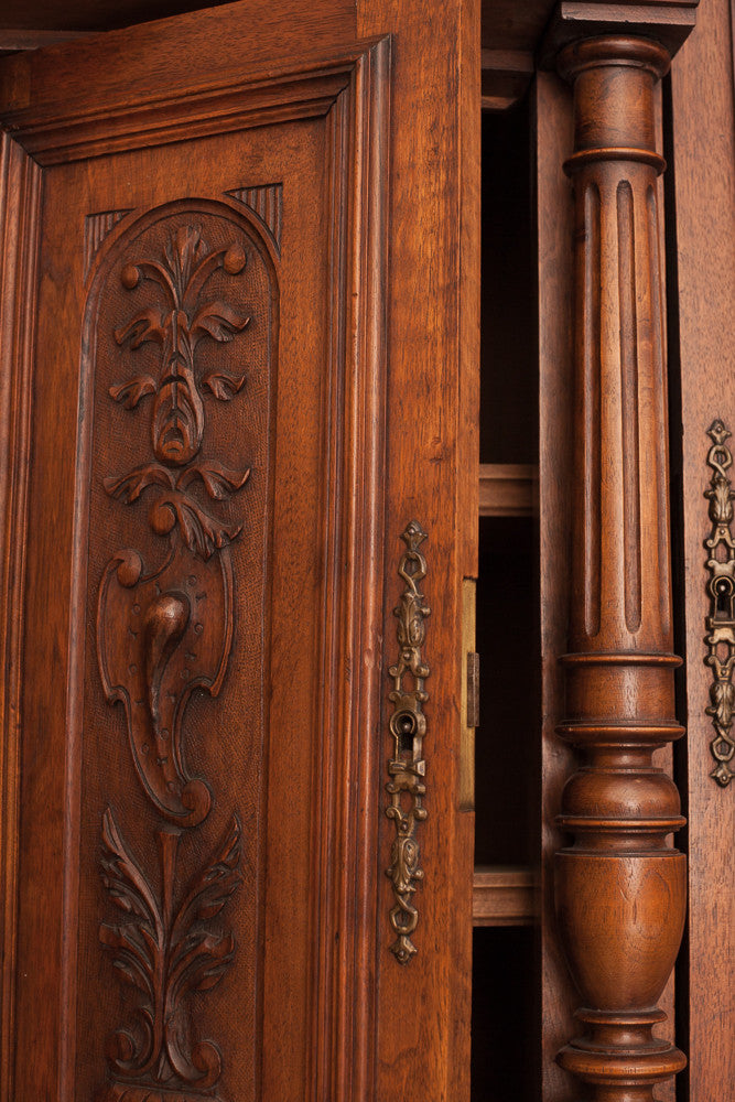 Antique French Walnut Serving Cabinet