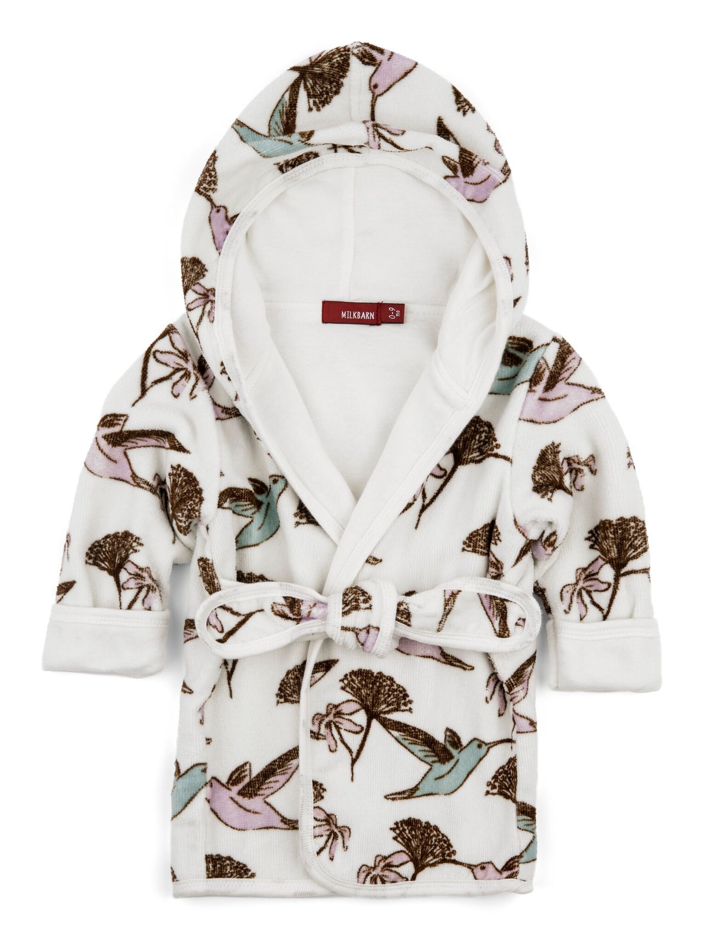 Hummingbird Organic Hooded Robe, 0-9M