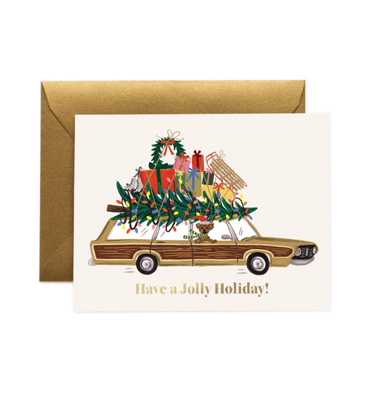 Jolly Holiday Wagon Card