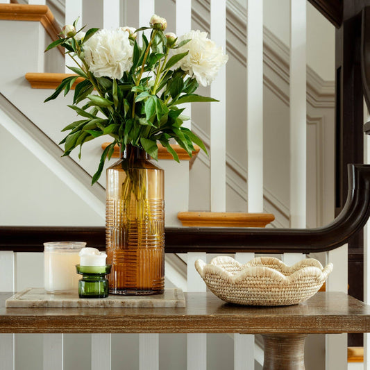 Seba Scalloped Palm Leaf Basket