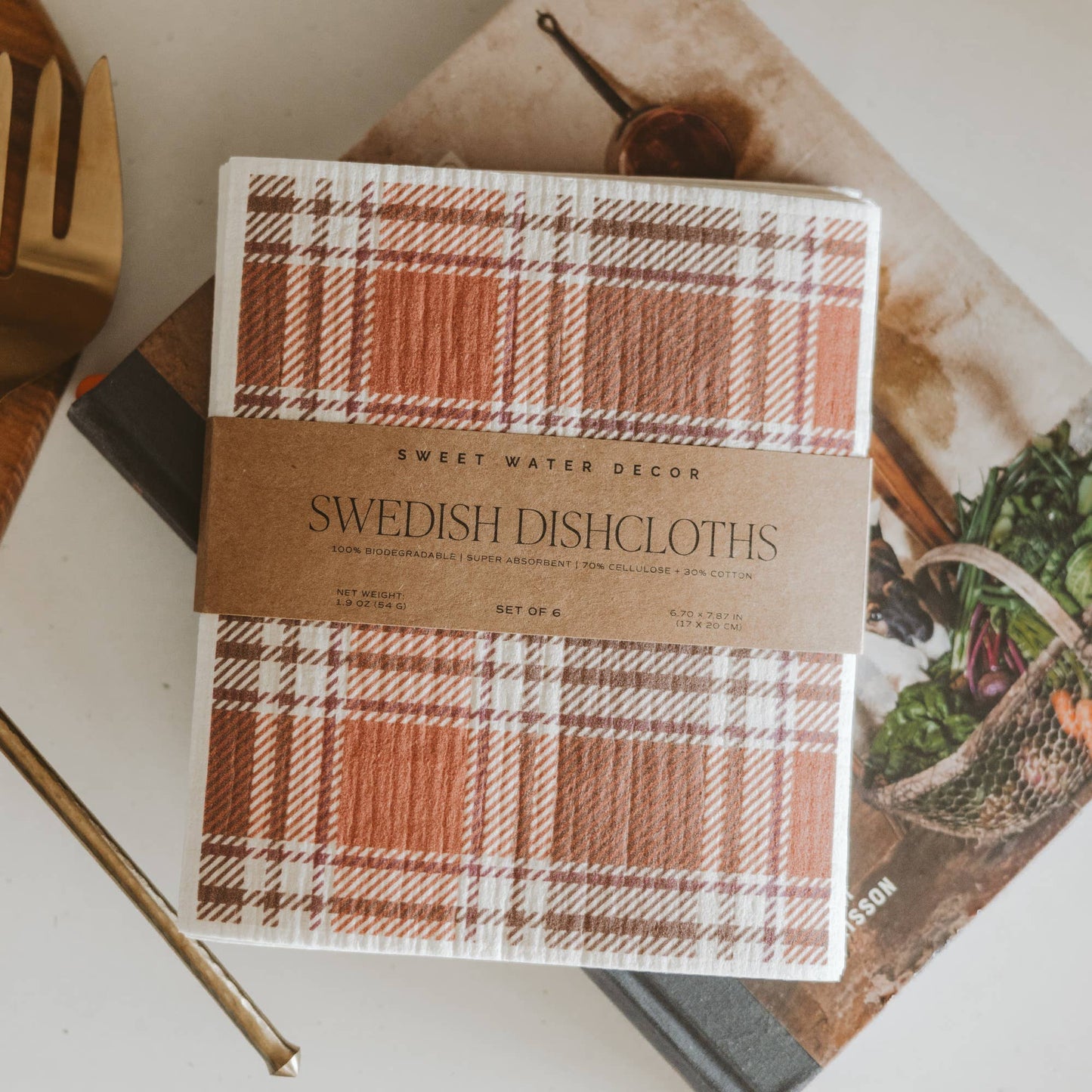 Fall Pattern Swedish Dishcloths, Set of 6 - Fall Decor