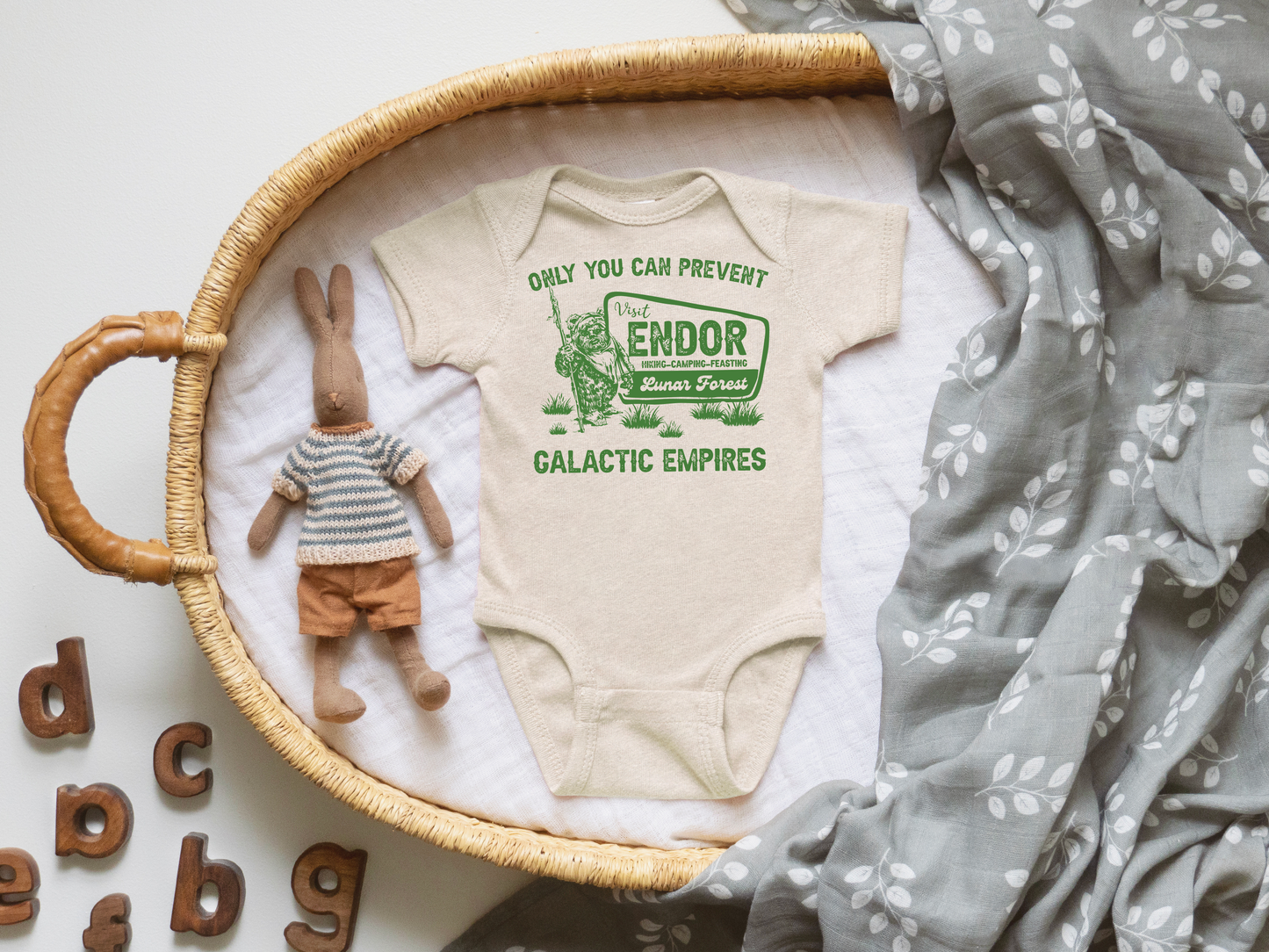 Endor National Forest Nerdy Baby Onesie©: Natural / 12 months