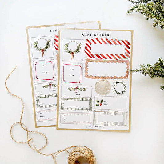 Christmas Gift Tag Labels