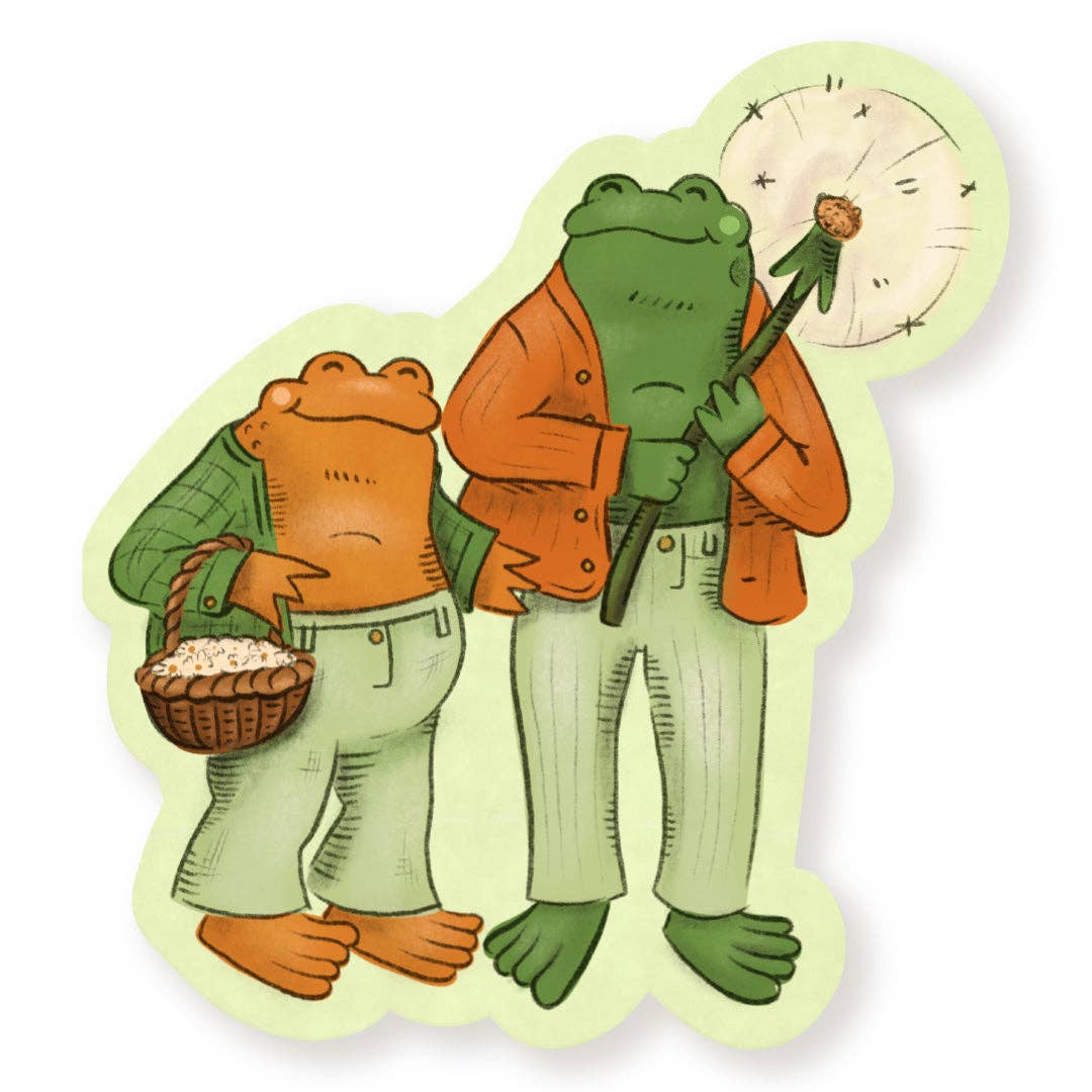 Frog and Toad Vinyl Sticker – Lost Pines Art Bazaar