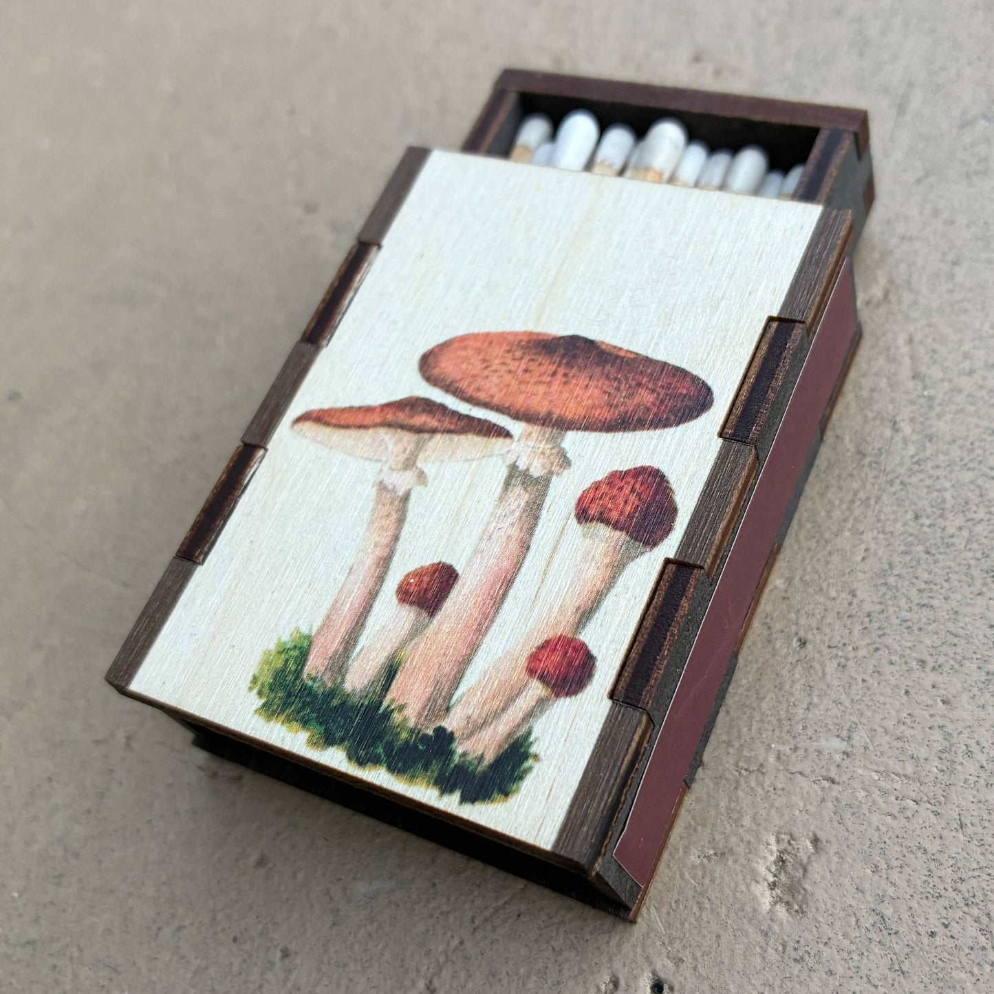 Matches • Mushroom Cluster Wooden Matchboxes