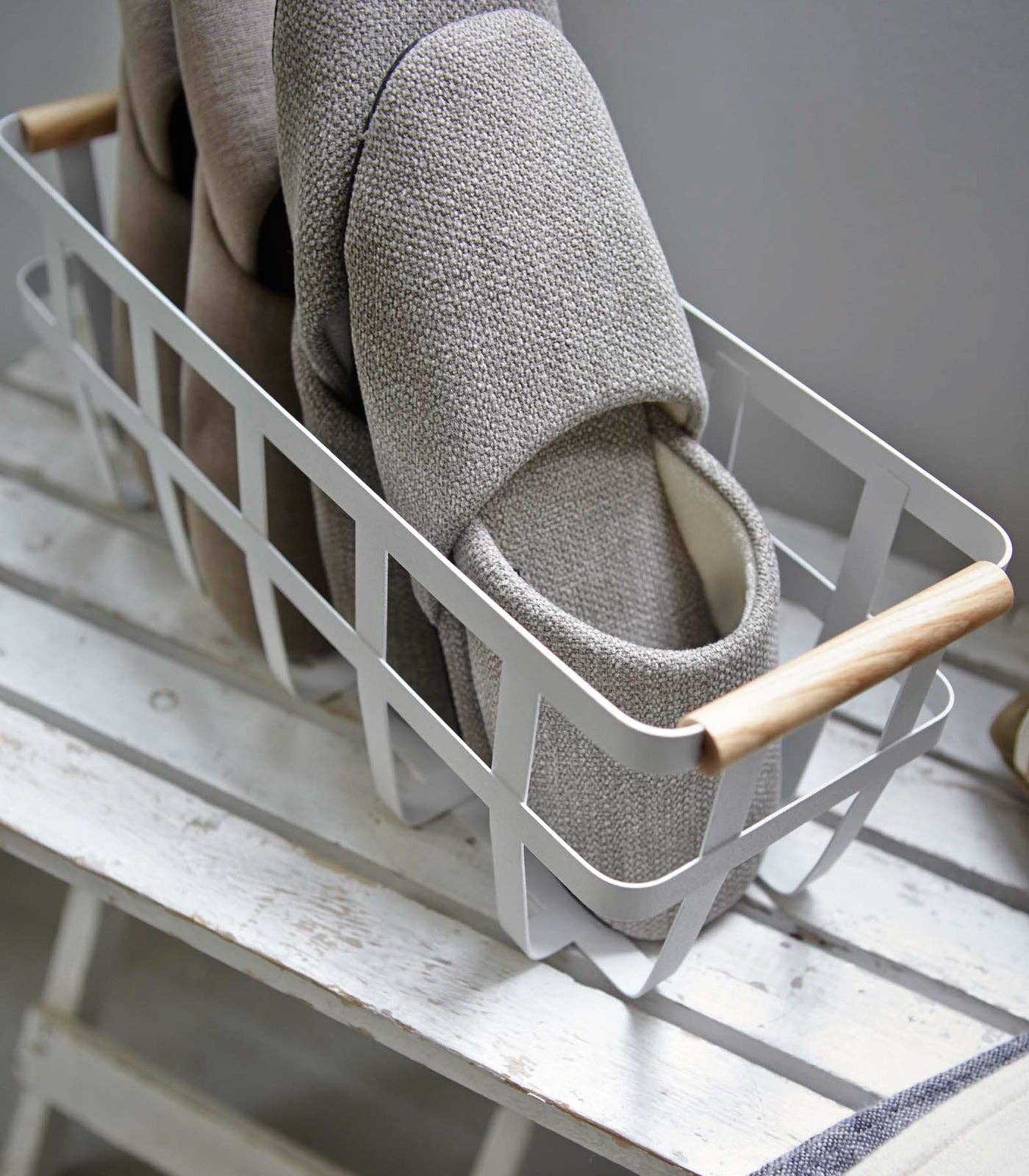 Tosca Storage Basket - Steel + Wood